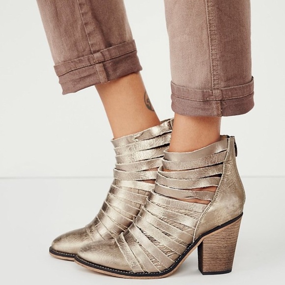 Free People Shoes - FREE PEOPLE HYBRID ankle boots booties GOLD silver